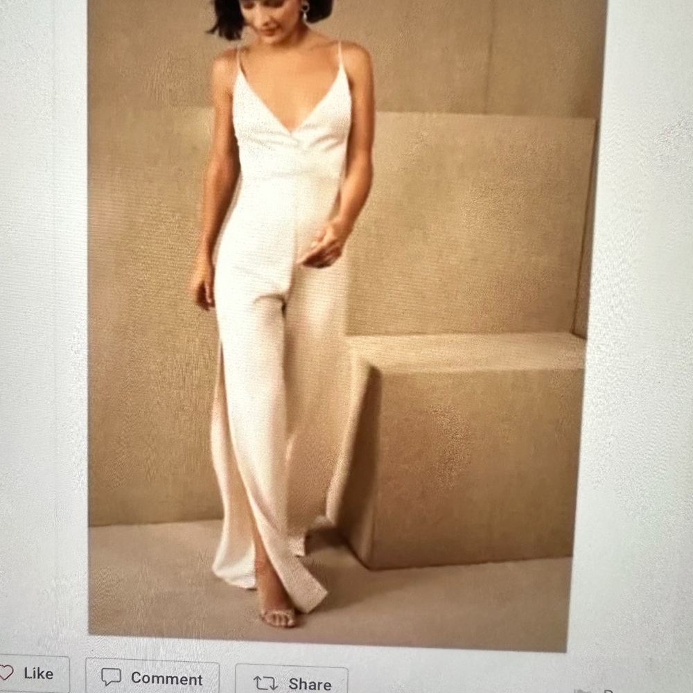 BHLDN white pant dress in size zero and 2 available